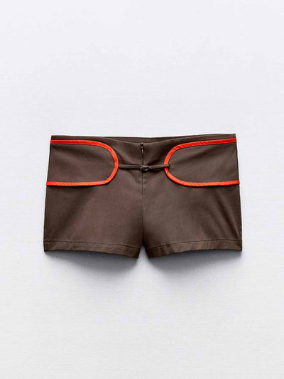 Zara Mini shorts with trim details at Collagerie