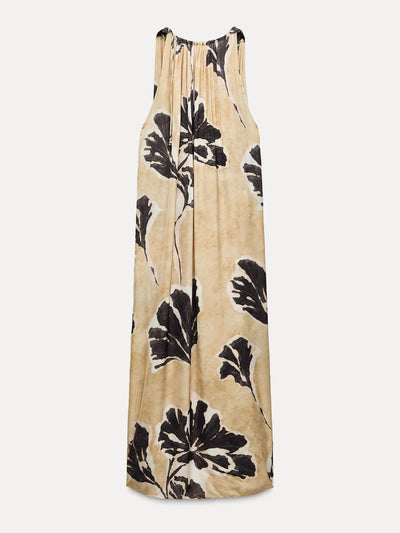 Zara ZW Collection printed cape dress at Collagerie