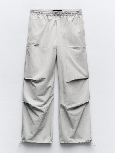 Zara Nylon trousers with pockets at Collagerie