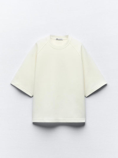 Zara Interlock oversize t-shirt at Collagerie