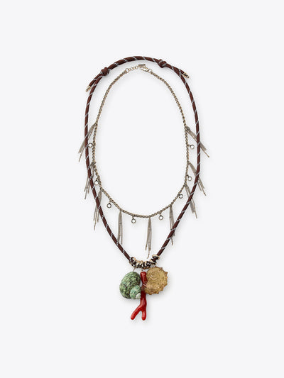 Zara Necklaces with shell charms (2-pack) at Collagerie