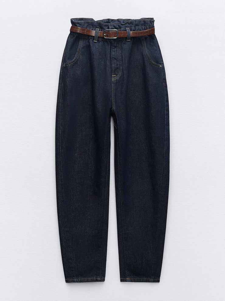Z1975 high-waist paperbag jeans with belt