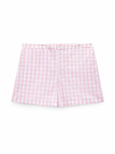 Zara Pink gingham barbie shorts at Collagerie