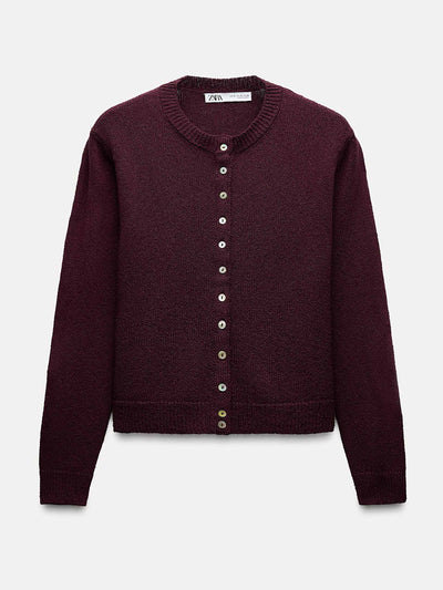 Zara Plain knit cardigan at Collagerie