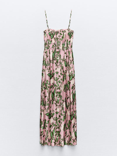 Zara Pleated printed dress at Collagerie