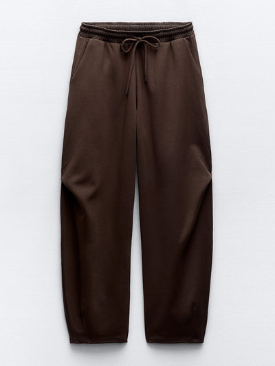 Zara Plush jogger trousers with pleats at Collagerie