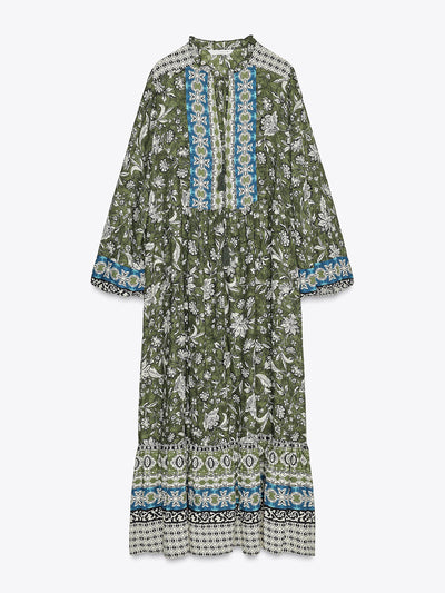 Zara Printed midi dress at Collagerie