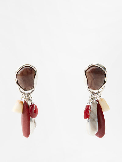 Zara Resin and rhinestone charm earrings at Collagerie