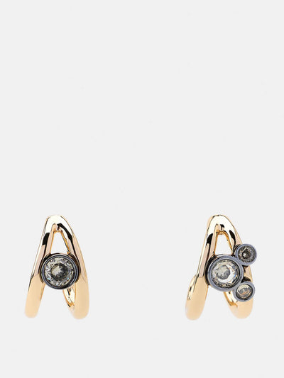 Zara Rhinestone double hoop earrings at Collagerie