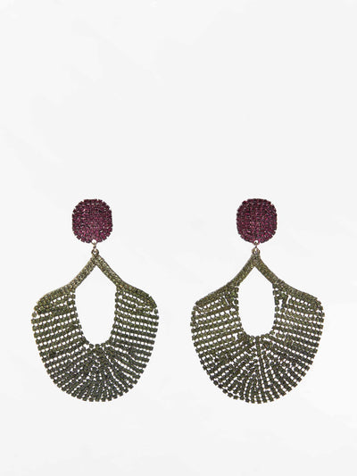 Zara Coloured rhinestone earrings at Collagerie