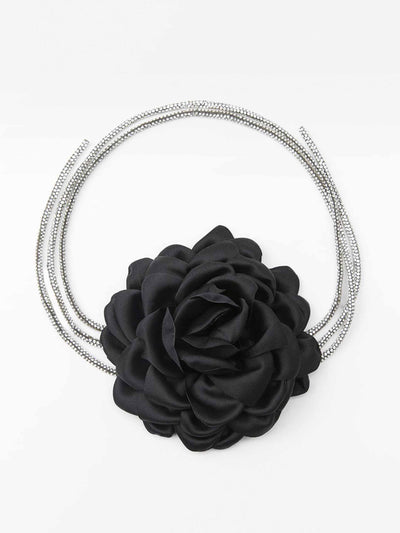 Zara Rhinestone flower collar at Collagerie