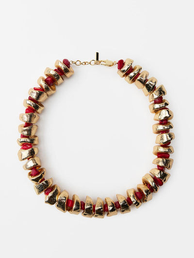 Zara Contrast rhinestone necklace at Collagerie