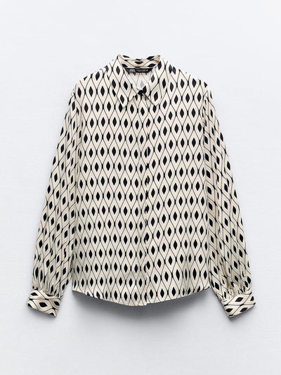 Zara Satin printed shirt at Collagerie