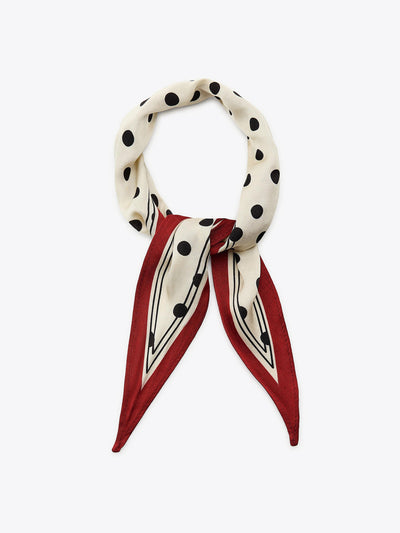 Zara Satin polka dot mini bandana at Collagerie