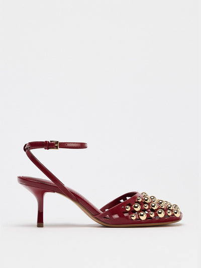 Zara Slingback high heels with studs at Collagerie