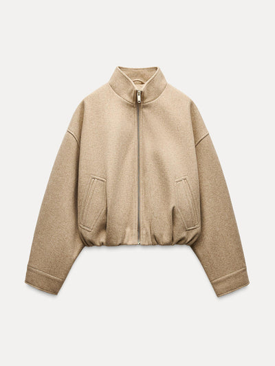 Zara Soft bomber jacket at Collagerie