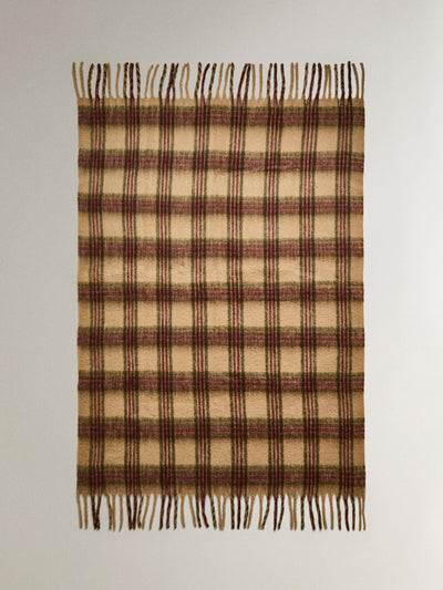 Zara Home Soft check throw with fringing at Collagerie