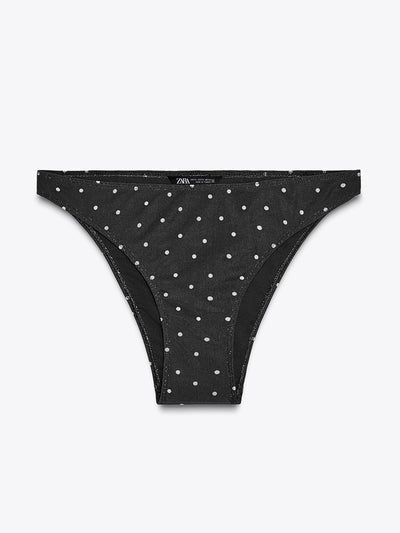 Zara Spotty tulle bikini bottoms at Collagerie