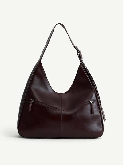 Zara Maxi leather bucket bag at Collagerie