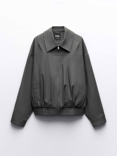 Zara Straight water-repellent bomber jacket at Collagerie