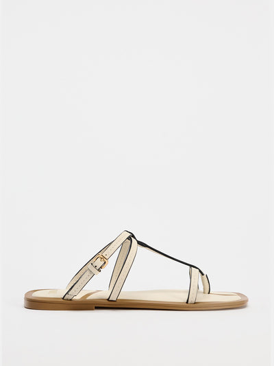 Zara Flat strappy slider sandals at Collagerie