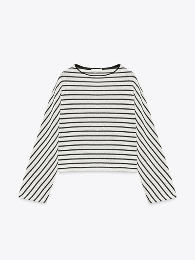 Zara Striped batwing sleeve top at Collagerie
