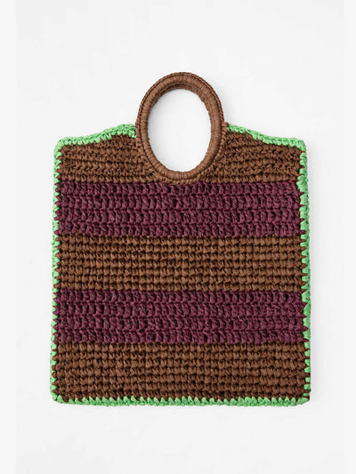 Zara Striped crochet-effect bag at Collagerie
