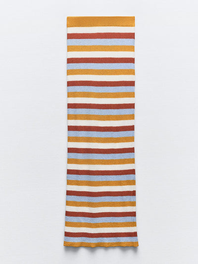 Zara Striped cutwork skirt at Collagerie