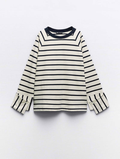 Zara Striped sweatshirt with cuffs at Collagerie