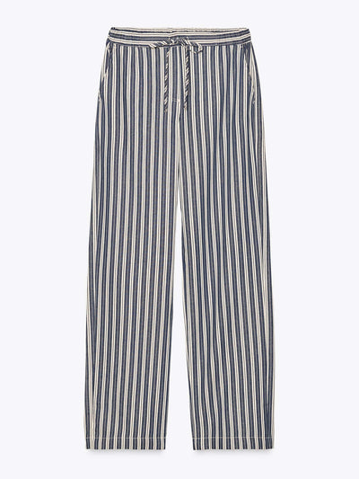 Zara Striped wide-leg trousers at Collagerie