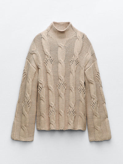 Zara Textured knit sweater at Collagerie