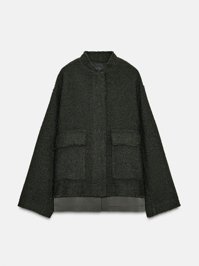 Zara Textured wool blend jacket zw collection at Collagerie