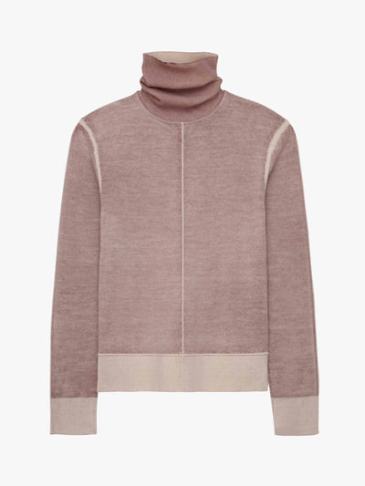 Zara Pink wool turtleneck top at Collagerie