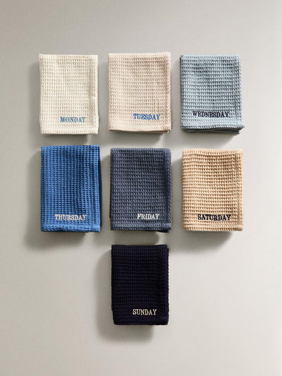 Zara Home Weekly tea towels (set of 7) at Collagerie
