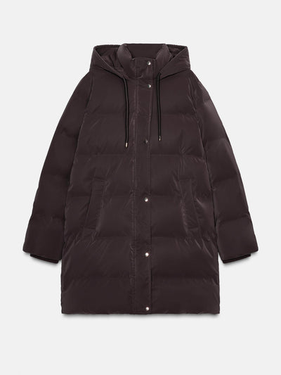 Zara Windproof rubberised fabric mid-length anorak at Collagerie