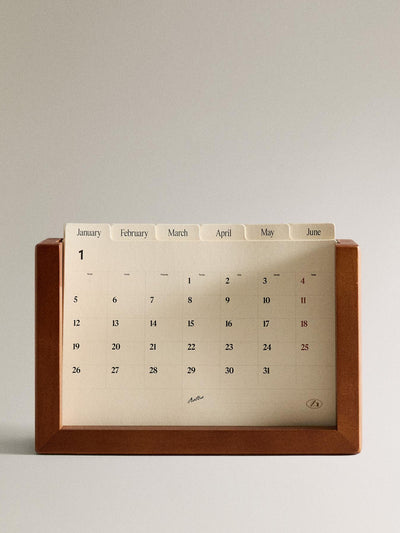 Zara Home Wooden frame table calendar at Collagerie