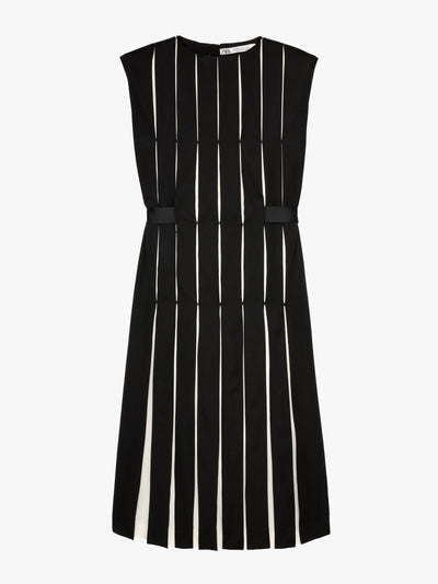 Zara Wool blend box pleated dress at Collagerie