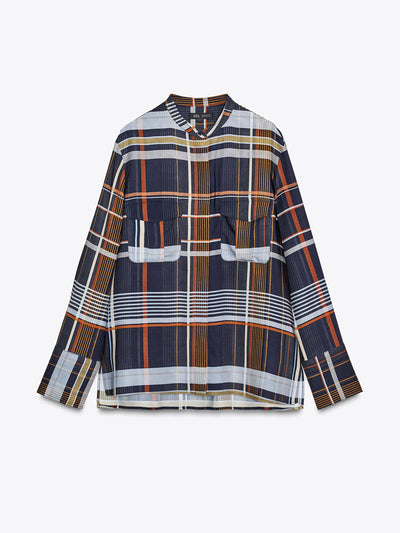 Zara ZW Collection check shirt with pockets at Collagerie