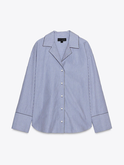Zara ZW Collection contrast trim shirt at Collagerie