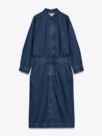 Zara ZW Collection denim midi dress at Collagerie