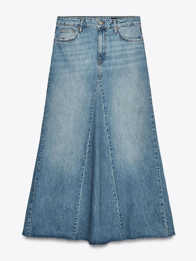 Zara ZW Collection denim skirt at Collagerie