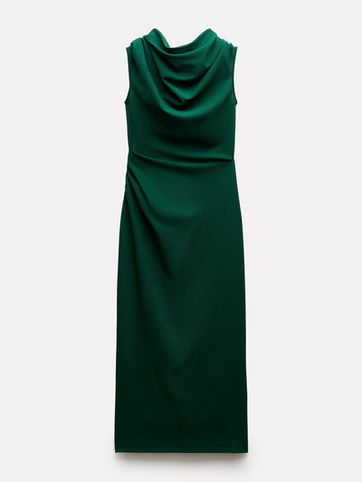 Zara Draped pencil dress at Collagerie