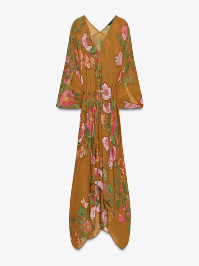 Zara ZW Collection floral oversize dress at Collagerie
