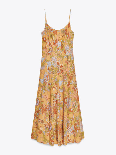 Zara ZW Collection floral print dress at Collagerie