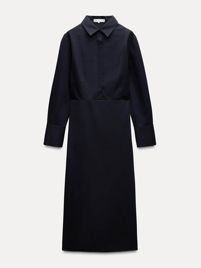 Zara ZW Collection poplin shirt dress at Collagerie