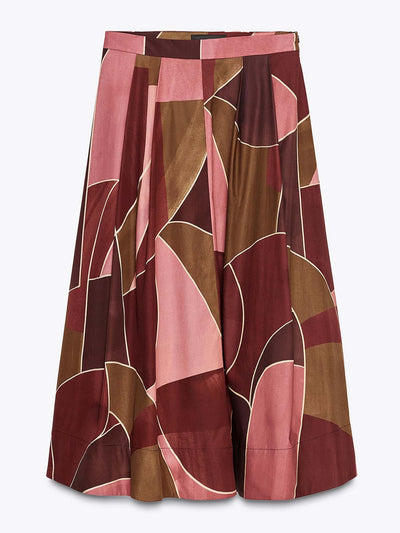 Zara ZW Collection printed midi skirt at Collagerie