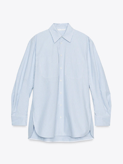 Zara ZW Collection striped shirt with pocket at Collagerie