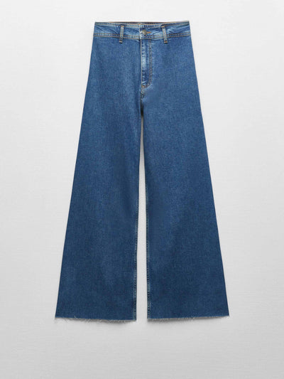 Zara Marine straight-leg high rise jeans at Collagerie