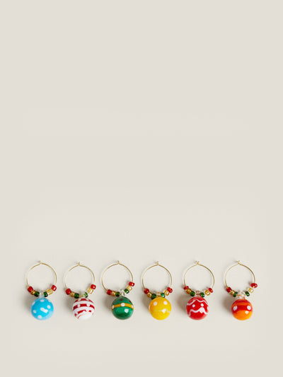 Zara Christmas bauble wine markers (pack of 6) at Collagerie