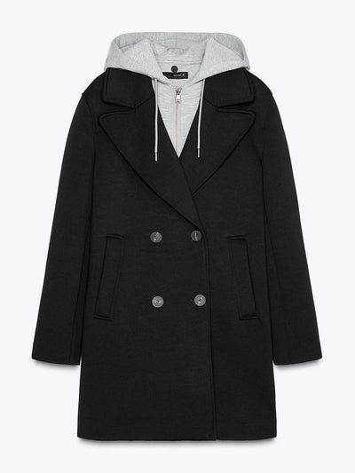 Zara Coat with combined hoodie at Collagerie